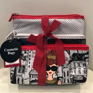 NWT! Cosmetic Bag Trio